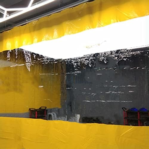 Tarcada transparente, terraços ao ar livre cortinas à prova d'água, partição de vidro macio com ilhós reforçados para garagem de dosséis, tamanho personalizado, pengfei amarelo e transparente