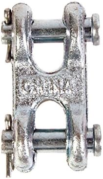 Koch Industries Double Clevis Link, 1/4 x 5/16 polegadas, acabamento banhado a zinco