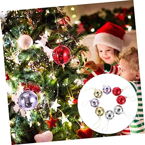 Veemon Christmas Tree Bells Bells de metal decoração roxa decoracionas para de 8pcs jingle vermelho Bell Mini Bell Kids Shaking