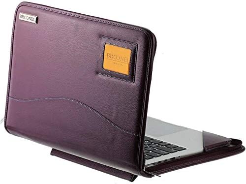 Broonel - Série de contorno - Caso de proteção de couro pesado roxo - Compatível com Lenovo ThinkBook 15 Premium Business