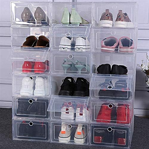 ANNCUS 6PCS Caixa de sapatos transparente espessada Sapatos à prova de poeira Caixa Organizer Shoes Combination Shoe Gabinet -