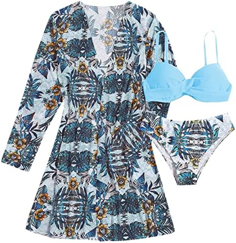 Lececy Twia Swimsuit para mulheres Sexy Push Up Floral Print Bikini Sets