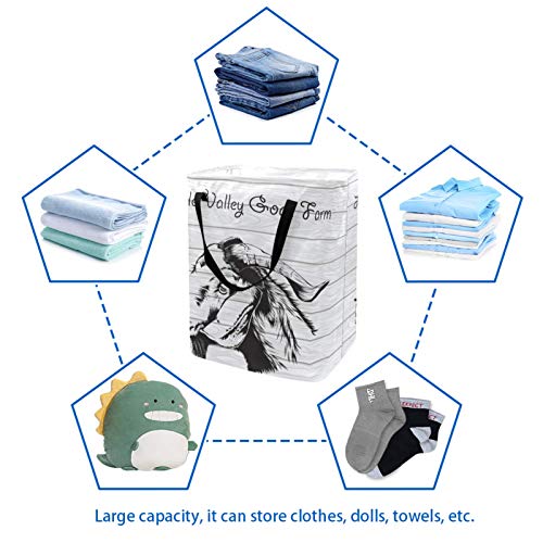 Grande cesta de lavanderia cesto de lavanderia com alças bolsa dobrável para roupas, lixo dobrável para lavar vestuário de dormitório