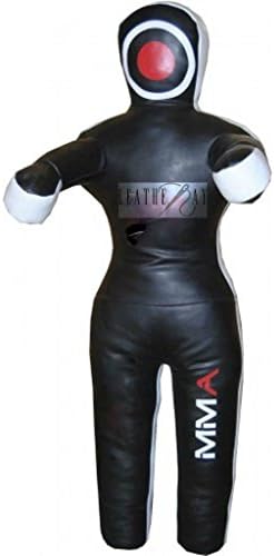 Leatheray MMA Jiu Jitsu Judô Saco de Punchando Lutando Dummy Black -Unfilled