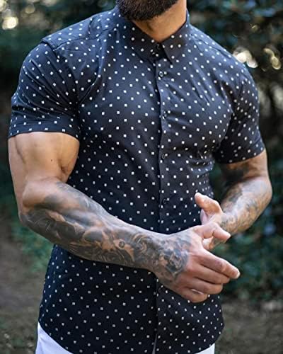 Camisas de vestido muscular de Muscle UiriUy masculino