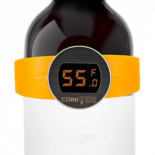 Cork Genius Wine Bottle Termômetro Digital com LCD, LEIA INSTANTA LEIA TERMOMETEME TERMUTADOR DE VINHO, Champagne,