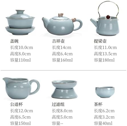 Zlxdp Kung Fu Tea Conjunto de chá em casa TEACUPS TEAPOTS OFFERENS Supplies Kung Fu Tea Gifts