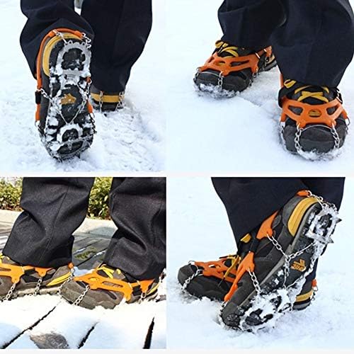 Leige 1 par 13 dentes de neve de neve de gelo Sapatos de caminhada de inverno picos de sapatos de cadeia anti-esquiques