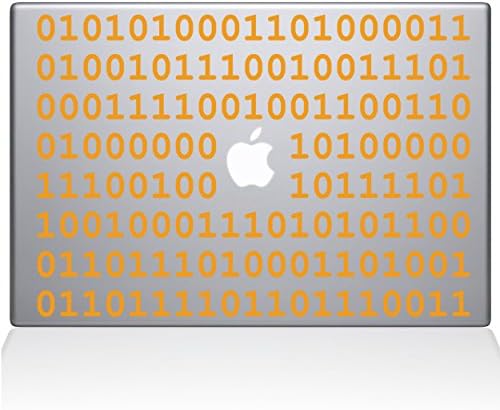 O adesivo de vinil binário do guru do decalque, 12 MacBook, amarelo
