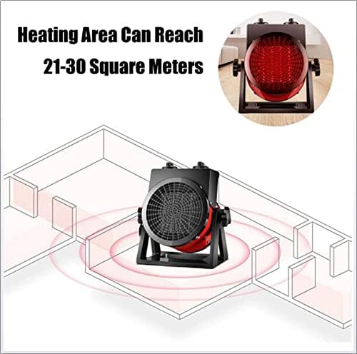 Aquecedor elétrico ao ar livre Kh66zky - aquecedor de ventilador de baixa energia de cerâmica - com termostato ajustável, 2 configurações de calor e proteção de superaquecimento