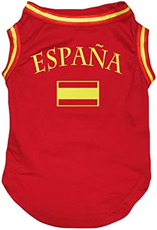 Camisa de cachorro de bandeira espana petitebella espana
