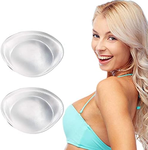 Inserções de sutiã de silicone meddom, almofadas de mama em gel e intensificadores de mama para adicionar 2 xícara, adequados para sutiãs/vestidos/maiôs, adequados para copo C-FF