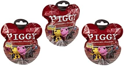 SCS Direct Piggy Mystery Blind Bag Figuras, 3 pacote - Estilos variados, Série 2 com códigos DLC - Receba 3 de 13 Mini 2 Toys colecionáveis