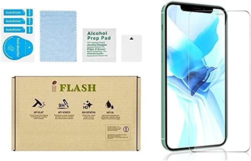 IFLASH iPhone 12 Mini Protetor de tela de vidro temperado, protetor de tela de vidro com temperos claros para Apple iPhone 12 mini 5,4 2020 - Versão cristalina clara livre/transparente