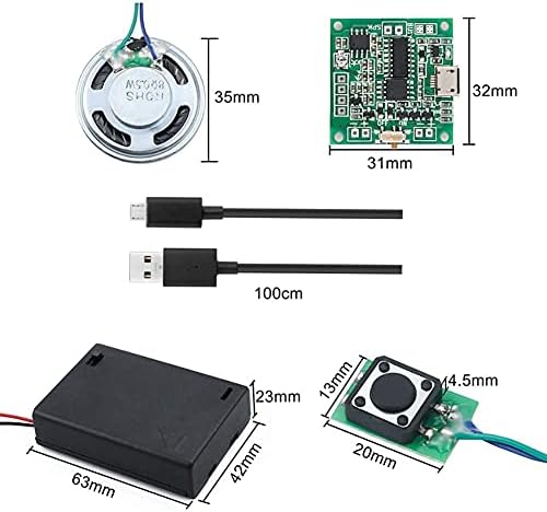 Pacote de controle de botões do módulo de som de 8 MB e 120 segundos módulo de som gravado