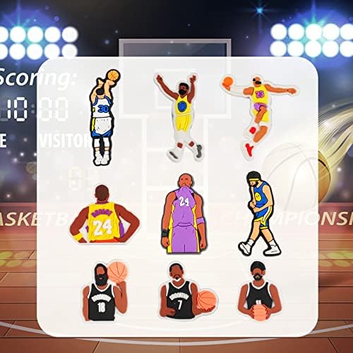 We1stdsee Basketball Shoe Charms - 42pcs Sports Sports Cog Shoe Pins Acessórios Decoração para crianças, adultos, homens, adolescentes meninos