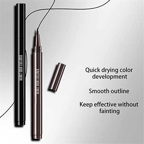 Eyeliner líquido Xiahium Dyeliner à prova d'água preto/marrom Ultra Finat