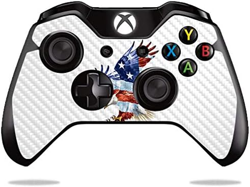 MightySkins Carber Fiber Skin para Microsoft Xbox One ou One S Controller - America Strong | Acabamento protetor de fibra