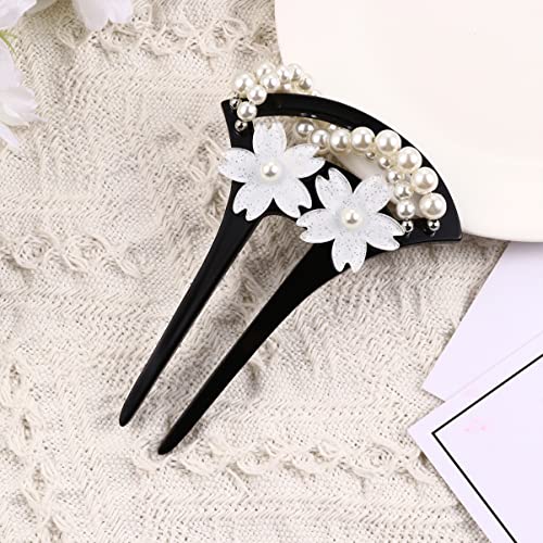 Mobestech Flower Hairpin Vintage Pearl Flor Hairsticks Chaho