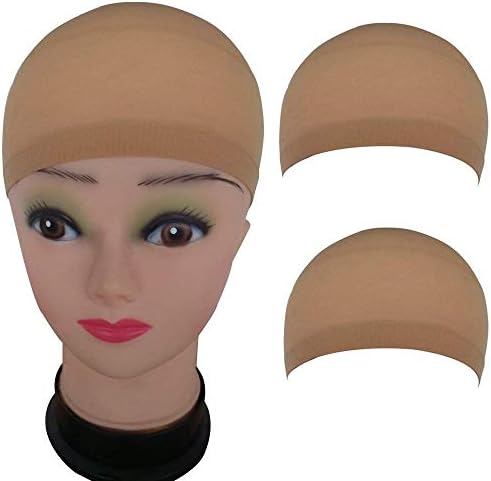Momfei Strethable Wig Hair Pack Caps 2 elástico Cabelo de peruca de peruca net tampa de cabece