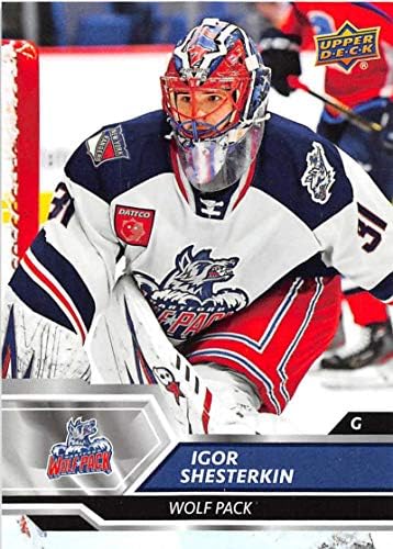 2019-20 Deck superior AHL 24 IGOR SHESTERKIN RC ROOKIE HARTFORD WOLF Pack Hockey Trading Card