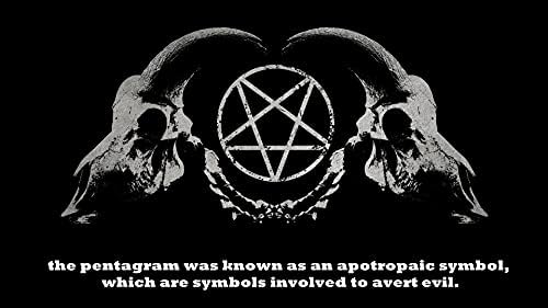 Gótico Black Satan Baphomet Inverted Pentagram Goat Ashtray para cigarro, Pagão Satânico Proteção Evil