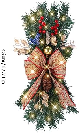 Grinaldas iluminadas para dentro de casa as grades sem fio Prela Stairway Easterwreaths para a janela da parede de férias da frente pendurar ornamentos para lenço de decoração de natal em casa externa