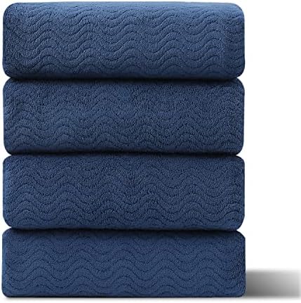 Conjunto de toalhas Ultra Mobo Grey Ultra, 2 toalhas de banho extra grandes, 2 toalhas de mão e 4 panos - Microfibra seca