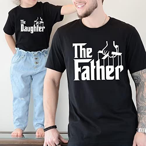Daddy e filha personalizados camisa combinando, nossa primeira camisa do dia dos pais, idéias de roupas e eu da roupa, camisa do dia 2023, pai personalizado e camisa de bebê, camisa da filha do papai preto
