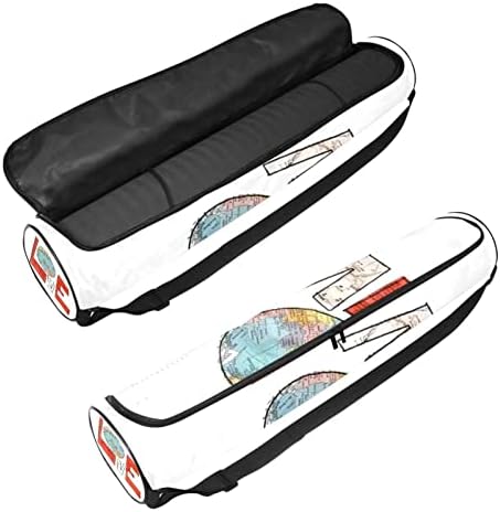 Love Earth Yoga Mat Bags Full-Zip Yoga Carry Bag for Mulher Men, Exercício portador de tapete de ioga com cinta ajustável