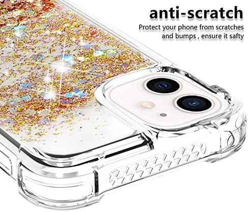 Capa de capa de telefone Caixa de glitter compatível com iPhone 12 mini estojo compatível com mulheres meninas brilho