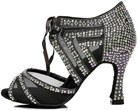 Sapatos de dança de shroyl shinestone para mulheres sapatos de dança de casamento sapatos de salão de baile, modelo ycl435