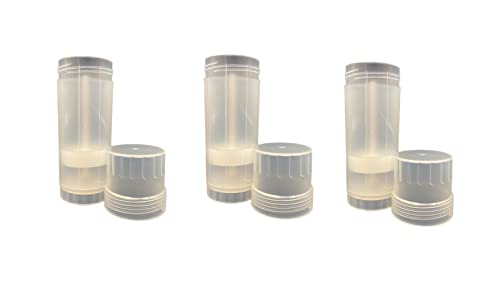 Recipiente de desodorante redondo natural - vazio - 2 onças - Twist -up Reabilable Plástico Tubo para desodorantes DIY - Pacote