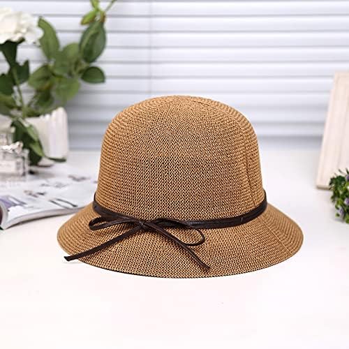 Mulheres Cloche Hat Hat 1920S Chapéu vintage Summer Brim Brim Crochet Hat Hat Fisherman Beach Sun Hat for Women & Girls