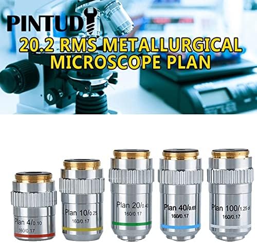 Acessórios para microscópio 20,2 mm Plano de microscópio biológico metalúrgico Lente objetiva ACROMOTICA