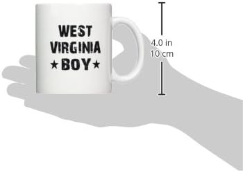 3drose West Virginia Boy - orgulho do estado de origem - EUA Estados Unidos da América -. - Canecas