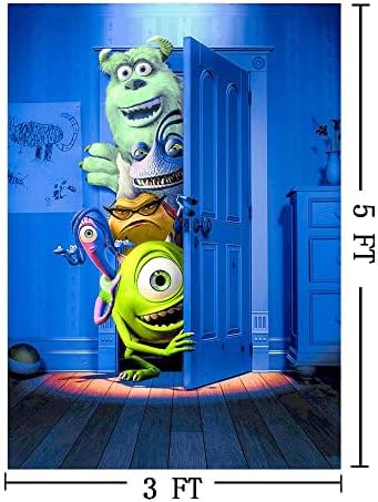 Fotografia azul pano de fundo monstro foto de fundo decorações de salas de reprodução crianças meninos de aniversário