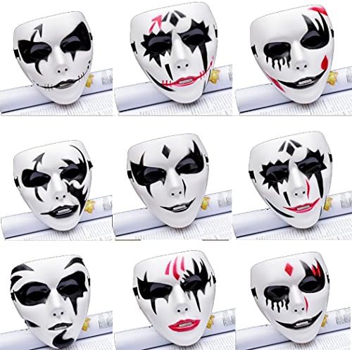FUNPA 12PCS Party Plown Mask criativo máscara de máscara de mascarada de máscara de festas de festas