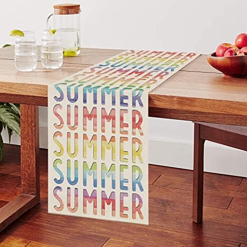 Mesa de verão Runner Gradiente Runner de mesa de verão para a cômoda sazonal de cozinha de cozinha decoração de festa