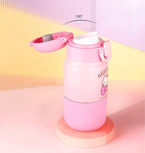 Delícias todos os dias Hello Kitty Aço inoxidável Botthe de água de água rosa 400ml
