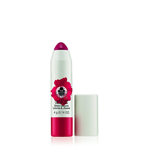 The Body Shop Lip & Cheek Velvet Stick, sombra 40 vermelho, 0,14 onças