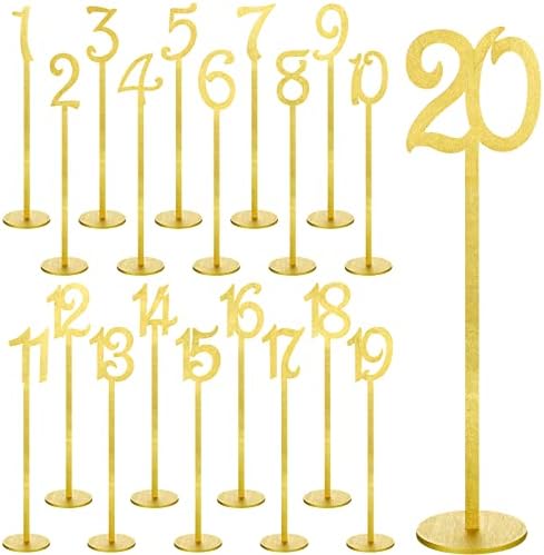 20 PCS NÚMEROS DE TABELA Números de mesa de casamento Números de mesa de madeira para recepção de casamento Stands