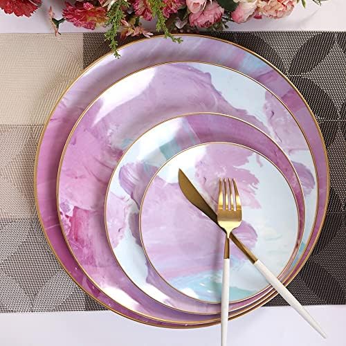 CXDTBH PLACA erâmica criativa pintada à mão Western Plate Steak Plate Home Plate Plate Plate Plate Tableware Conjunto