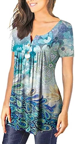 Camisas de manga curta para mulheres mais tamanhos de verão Tops de verão moda de botão sexy camisa casual v pesco