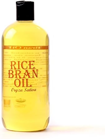 Momentos místicos | Óleo de transportadora de farelo de arroz - 1 litro - óleo puro e natural perfeito para cabelos, rosto, unhas, aromaterapia, massagem e diluição de óleo vegan GMO grátis