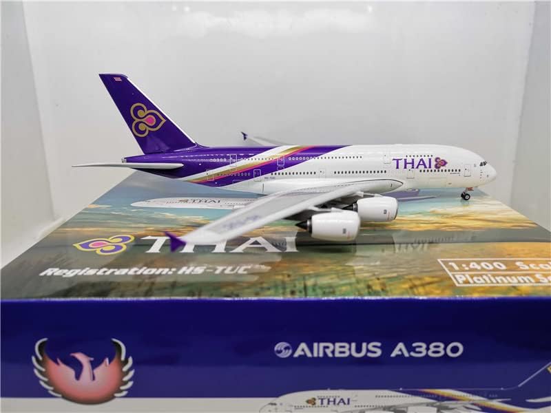 Phoenix Thai Airways para Airbus A380 HS-TUC 1: 400 Aeronave Diecast Modelo pré-construído