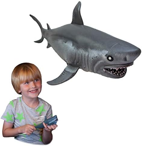 Pals de repouso - Ótimo tubarão branco, brinquedo elástico da Deluxebase. Replicas de animais super elásticas que