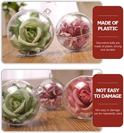 Didiseaon Clear plástico encheu ornamentos 10pcs bolas de abastecimento pendurado ornamentos de banho de banho de banho