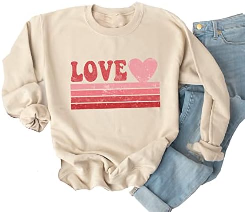 Dahuiya Leopard Dia dos Namorados Sweotshirt feminino Love Love Heart Valentines camisa VDAY camisa