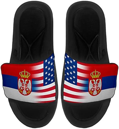 Sandálias/slides Slide -on -Slide para homens, mulheres e jovens - bandeira da Sérvia - Flag da Sérvia